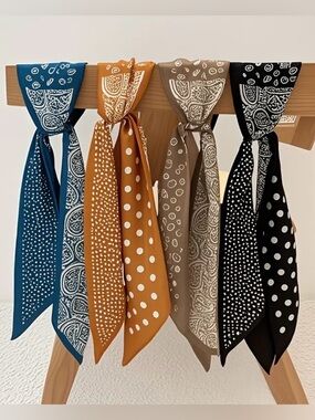 COWGIRL CORE Paisley Bandana TWILLY SET Western Boho Skinny Bag Scarf NWT